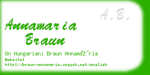 annamaria braun business card